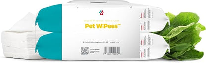 Pet Parents® Pet WiPees Dog All Purpose + Skin & Coat Pet Wipes, Pet Wipes for Dogs, Dog Wipes & Puppy Wipes, Paw Wipes for Dogs (100 Count (Pack of 2), Calming)