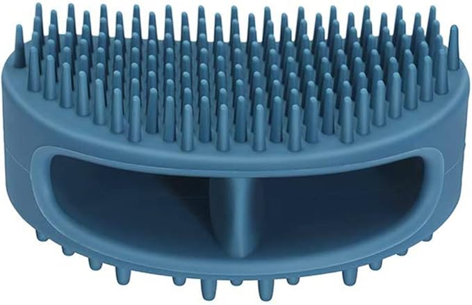 Dog Brush & Cat Brush, Soft Silicone Dog & Cat Grooming Brush, Pet Bath & Massage Brush for Cats and Dogs with Short or Long Hair, Cat Slicker Shedding Hair Brush Slate