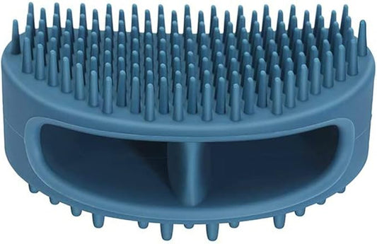 Dog Brush & Cat Brush, Soft Silicone Dog & Cat Grooming Brush, Pet Bath & Massage Brush for Cats and Dogs with Short or Long Hair, Cat Slicker Shedding Hair Brush Slate