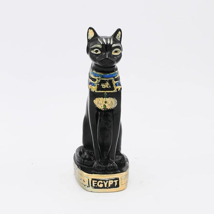 Egyptian Cat Bastet Fish Tank Decorations Aquarium Ancient Egypt Décor Sculpture Figurine Statue Reptile Turtle Lizard Spider Tanks Terrarium Ornament Black