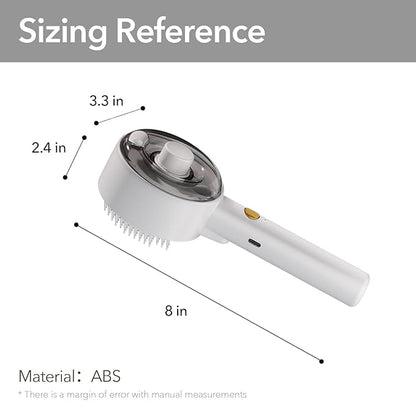 Donut 2-Gear Pet Steam Slicker Brush With UV, 4-in-1 Detangler Spray Dematting Brush For Shedding, Hair Remover With Release Button. For Indoor Long Or Short Hair Dogs, Cats, Rabbits. (Pink)