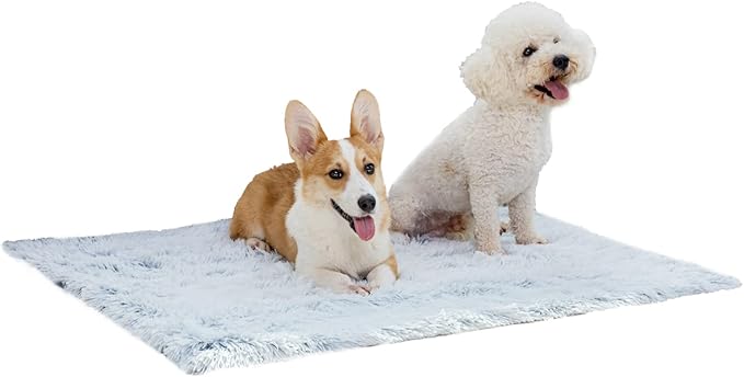 PJYuCien Fluffy Fleece Calming Pet Throw Blanket, Super Soft and Warm for Indoor Cats and Dogs, Large 30 * 40", Machine Washable, Grey Puppy Blanket