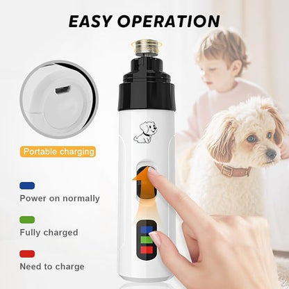 Heusom Silent Groom Pro Nail Grinder, 2025 New Heusom Dog Nail Trimmer, Rechargeable USB Charging Pet Nail Grinder, Pet Paws Grooming Smoothing Tool (1 Set)