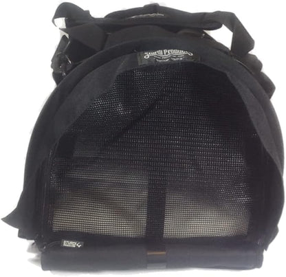 SturdiBag Medium Pet Travel Carrier: Flexible Height for Cat and Dog Soft Sided with Safety Clips and Seatbelt Straps| Black, 15" x 12" x 12" (PN: SB1.5-PRO-BL)