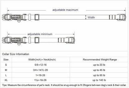 Blueberry Pet 3M Reflective Dog Collars | Adjustable Dog Collar w/Multi-Colored Stripe - Mixed Tone Rainbow Color | Nylon Pet Collars for Dogs & Refflective Dog Collar for X-Large Dogs