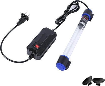 11W UVC Aquarium Light for Fish Tank and Pond – Quartz Tube Waterproof UV Lamp, Water Clarifier for Clearer Water