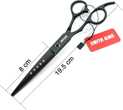 7.0 inches Professional Dog Grooming Scissors Set Straight & Curved & chunkers & comb 4pcs in 1 Set Left-handed