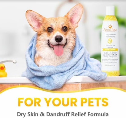 Dog Shampoo  Cleansing Wash, Conditioning, Moisturizing  Toxin Free, Healthy Ingredients  Aromatic Grooming Puppy Shampoo  Tearless Cleaner, Honeysuckle Jasmine