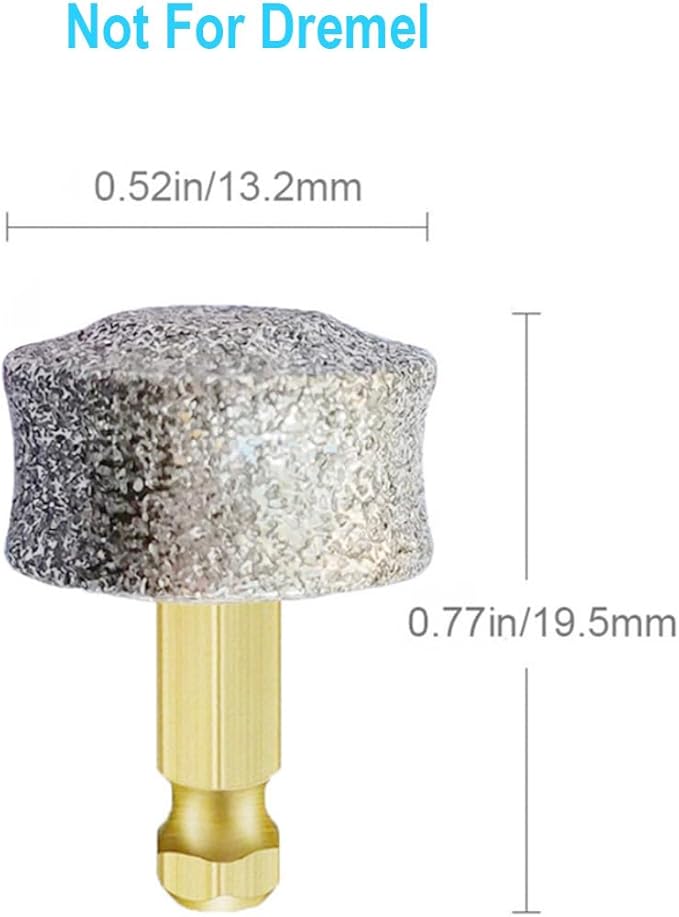 Dog Nail Grinder Replacement Tips/Heads for Casfuy, LuckyTail, Primens and Most Brands' Dog Nail Grinder - Diamond Bits/Wheel for Large Medium Small Dog Nails Care, 2Pack