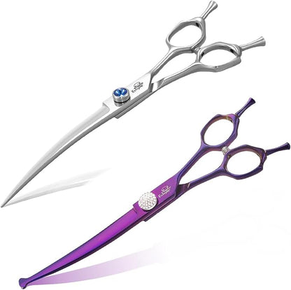 7" Curved Dog Grooming Scissors & Ethyxe 7" Curved Dog Grooming Scissors