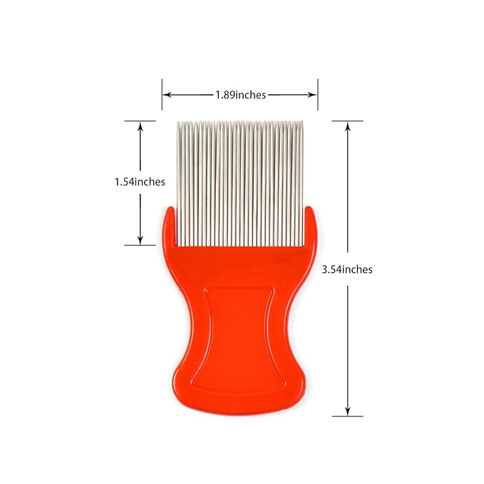 4 Pcs Lice Combs Removal Dandruff Comb with Metal Teeth for Humans or Pets Hair