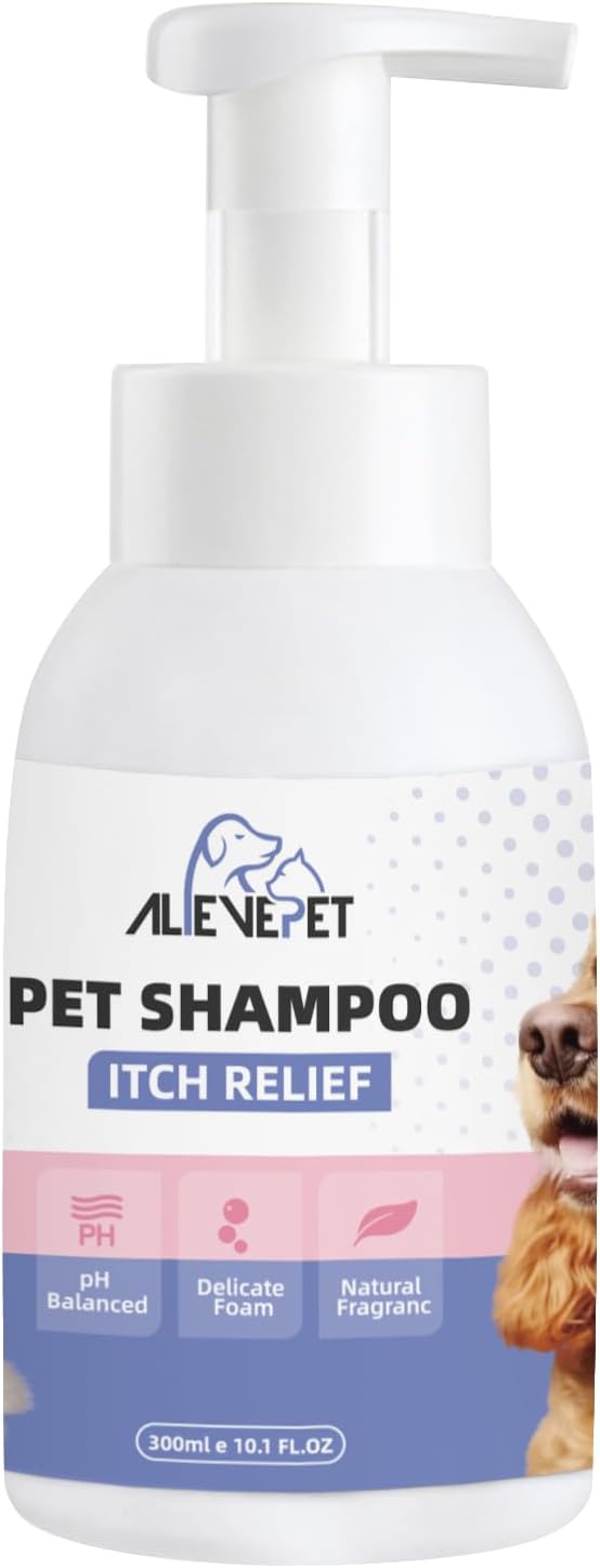 Itch Relief Dog Shampoo - Natural and Gentle Cleanser for Sensitive Skin Cats Available - Pamper Your Pet with Soothing Care - 300mlï¼10.1 FL.OZï¼