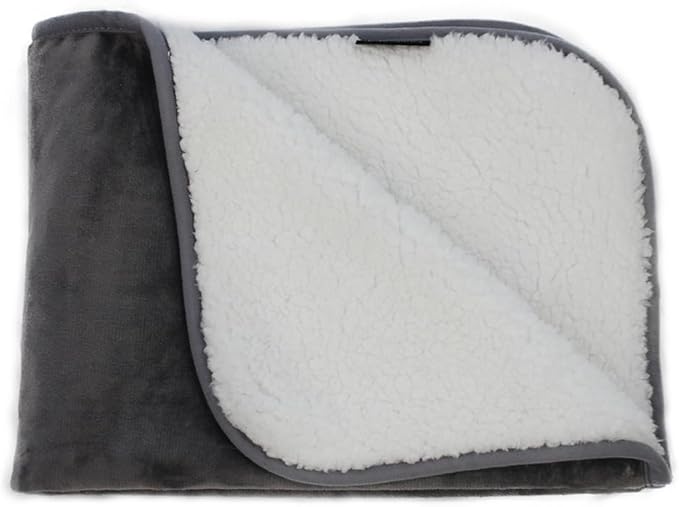 Bucephalus Waterproof Dog Blanket, Thick Reversible Soft Pet Blankets for Couch Bed Protection, Pee Proof Sherpa Fleece Blanket for Small Medium Large Dogs Puppy Cats Washable (Brown,25"_35")