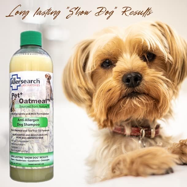 Allersearch Pet+ Oatmeal Anti-Allergen Dog Shampoo 16 oz