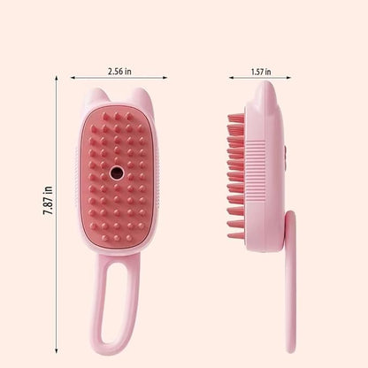 Steam Cat Brush Dog Brush for Shedding Rechargeable Cat Brush Unique Pet Brush The Handle Can be Rotated 360° (pink)