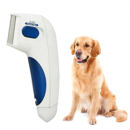 Gelek Electric Pet Combs, Dog/Cat Comb, Cat Hair Brush, Suitable for Long and Short Hair, White