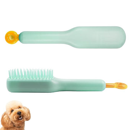 Scalable Small Grooming Dog Brush, Puppy Massaging Hair Brush, for Small Dogs Cats Rabbits of All Hair Types (Blue)