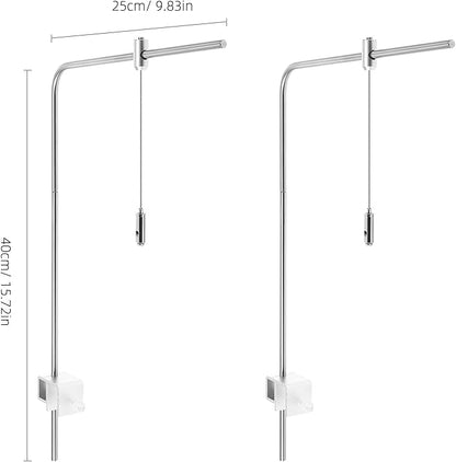 Totority Fish Tank Lighting Holder Bracket Support Aquarium Light Rack LED Light Lamp Aquarium Light Stand Kit Silver