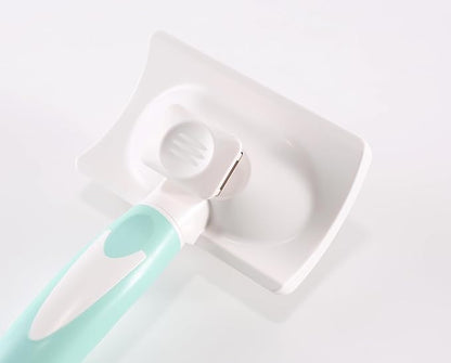 Dog Self-Cleaning Slicker Brush with One Button Fur Removal Deshedding Brush for Dogs and Cats with Long Hair for Shedding Massaging Grooming Green