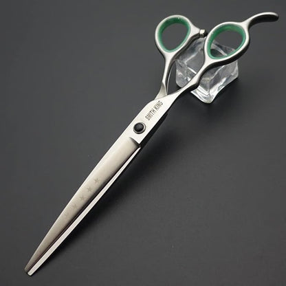 7.0 inches Professional Dog Grooming Scissors Set Straight & thinning & Curved & chunkers & comb 5pcs in 1 Set for left-handed & right handed