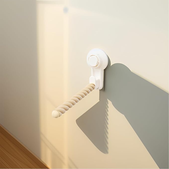 Bird Perch Stand, Bird Toys for Parakeets, Cockatiel, Parrot, Conure, Budgie, Lovebird, Movable with Suction Cup, White, Wood, ABS Plastic