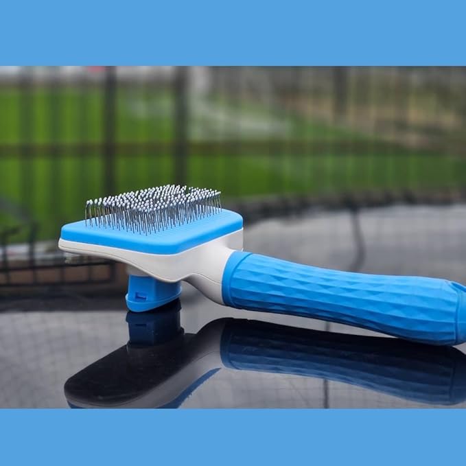 Cute Meows Dog & Cat Brush for Shedding, Dematting & Grooming – Pet Hair Undercoat Rake