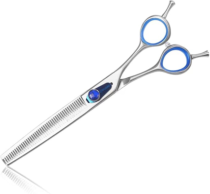 7.5'' Thinning Shears for Dogs Professional Dog Thinning Shears for Grooming, Japan 440C Stainless Steel Shears,Sharp, Fluffy Heavy Duty Blending Scissor for Pets