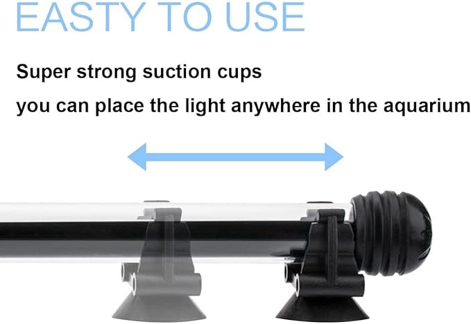 LED Aquarium Light, 11.5 inches Fish Tank Light RGB Color Underwater light Submersible Crystal Glass Lights, 15 LED Beads, Brightness Adjustable Memory Function, LED Light bar Stick for Fish Tank