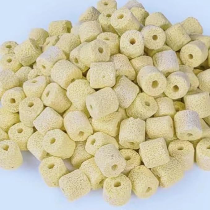 Filter Media,Bio Media for Aquarium Sump Filter Ceramic Rings Activated Carbon Bio Balls Freshwater Marine Biological Filter Media 1lb with Mesh Bag Bio Balls Ceramic Rings Set