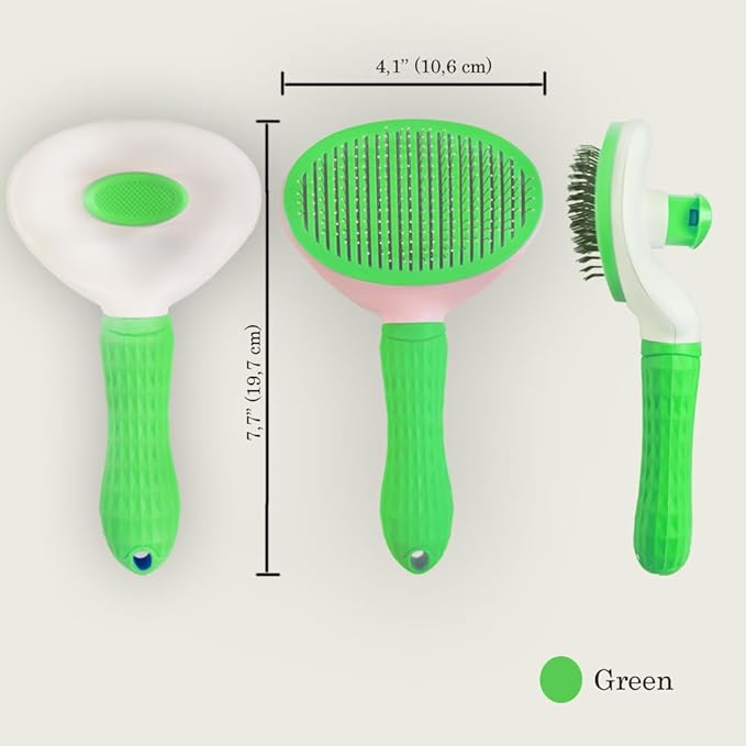 Self cleaning Slicker Brush, Cat Brush, Dog Brush, Shedding and Grooming Tool for Pets, Remove Loose Hair, Fur, Undercoat, Mats, Tangled Hair, Knots for Large Medium Small Sensitive Long or Short Hair
