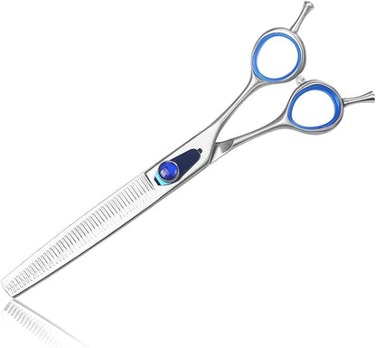 8'' Thinning Shears for Dogs Professional Dog Thinning Shears for Grooming, Japan 440C Stainless Steel Shears,Sharp, Fluffy Heavy Duty Blending Scissor for Pets