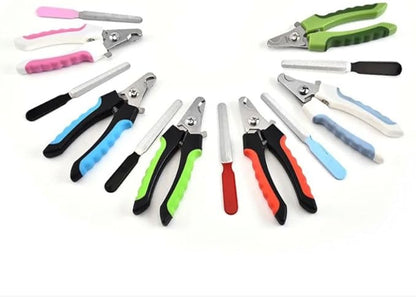 Dog Nail Trimmers and Cat Nail Clipper Set - Professional Dog Nail Clippers for Small Breeds, Heavy Duty Pet Trimmers, Safe Cat Claw Clippers, Ideal for Cats, Dogs, Puppies, (Black/Green,)