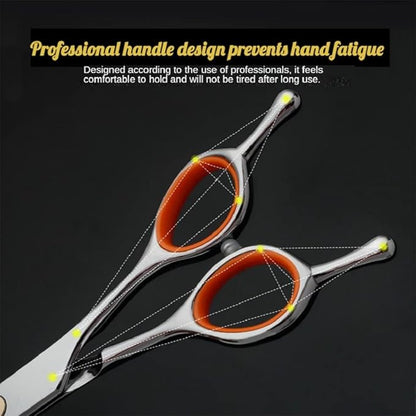 AIRY 7.5-in Professional Dog Grooming Scissors Set - Premium Stainless Steel Scissors Kit Including Straight Cutting, Thinning Shears, Curved Scissors,Comb and Storage Bag,Pet Grooming Kit for Dogs