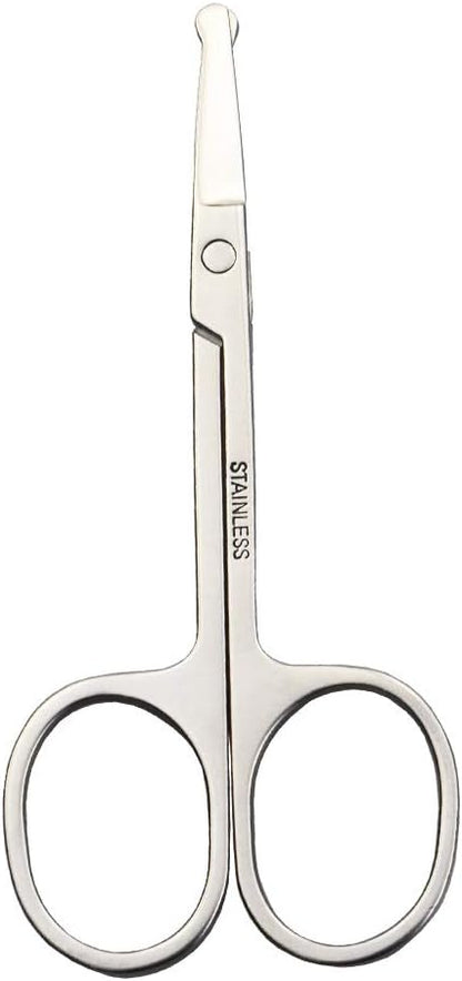 3.5-Inch Stainless Steel Dog Pet Round-Tip Grooming Scissors for Nose, Ear, Face, Paw Hair