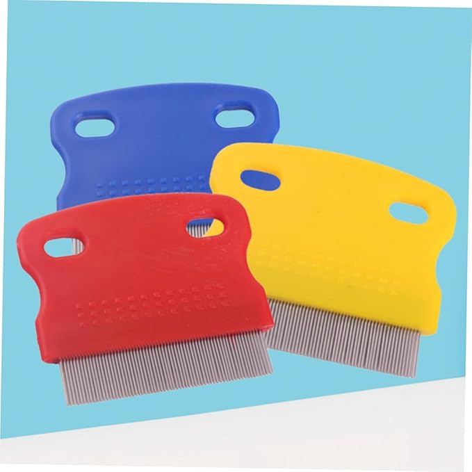 2Pcs Stainless Steel Pet Comb for Grooming and Cleaning and for Cats and Dogs Random Colors for Removing Mats and Tangles