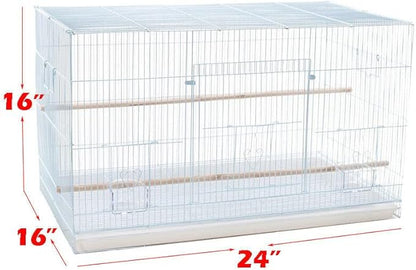 Lot of 6 Breeding Bird Carrier Cage for Parakeet Canary Finch Loverbird (White)