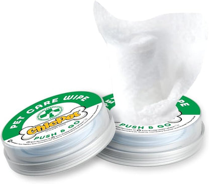 Push and User-Ready, On-The-Go Unscented Dog Wipes, Hypoallergenic Grooming Wipes Cleaning for Easy Use for Paws, Body and Butt, Pet Wipes Good for Sensitive Skin