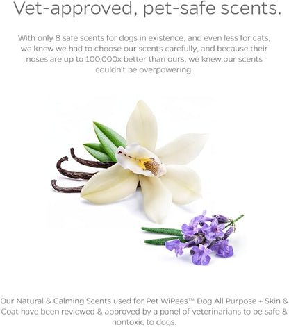 Pet Parents® Pet WiPees Dog All Purpose + Skin & Coat Pet Wipes, Pet Wipes for Dogs, Dog Wipes & Puppy Wipes, Paw Wipes for Dogs (100 Count (Pack of 1), Calming)