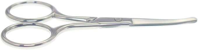 3.6 Inch Silent Pet Grooming Tiny Safety Curved Scissors for Cats & Dogs - Quiet Alternative to Electric Clippers for Sensitive Pets