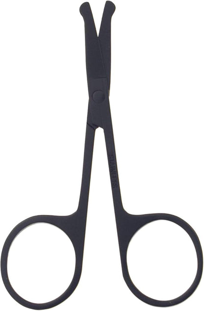 3.5-Inch Stainless Steel Dog Pet Round-Tip Sharp Tip Home Grooming Scissors for Nose Hair,Ear Hair,Face Hair,Paw Hair Multicolor (Black Round Tip)