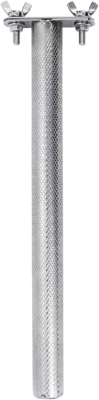 Wontee Bird Perch Stand Stainless Steel Parrot Cage Perch Accessories for Parakeets Cockatiels Conures African Greys Macaws Amazon Parrots (L (11.8"x1")