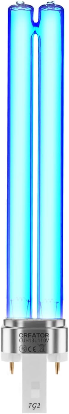 4 Pack 13 Watts UV UVC G23 Base Ultraviolet Light Bulb Compatible w/Jebao Pond Sunsun Grech, UV Light for Pond