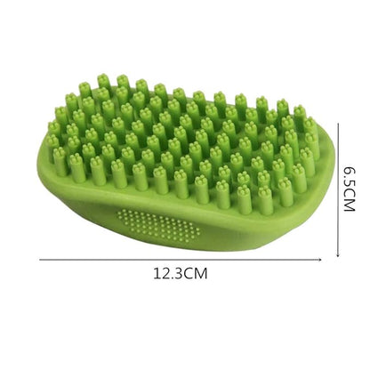 Dog Bath Brush for Grooming Deshedding Washing Massaging Scrubber Dogs & Cat Brush, Short/Long Hair Rubber Dog Brush Cleaning Grooming Pet Brush Green (No Handle)