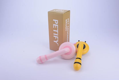 Cat Self Cleaning Slicker Brush, Cat Grooming Brush, Short and Long Haired remover for Dogs and Cats, Slicker Brush Removes Loose Undercoat & Tangled Hair (Bee yellow)