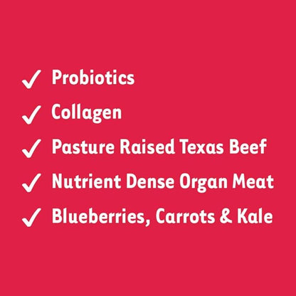 iHeartDogs Dog Food Topper - Freeze-Dried Raw Dog Food Seasoning - Grain Free Superfood Meal Mixer (Beef, 3 Ounce)