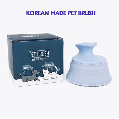 Cat Dog Brush | Pet Grooming | Cat Dog Shampoo Brush | Self Cleaning, Deshedding Brush, Only Remove Loose Fur While Massaging | Anxiety Calming Korean Made