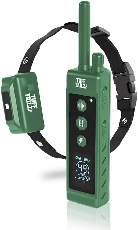 Dog Shock Collar - 4265FT Dog Training Collar with Remote Control Waterproof IP67 Dog Training Collar for Small Medium Large Dogs Rechargeable Electric Dog E Collar Beep Collar (Green)