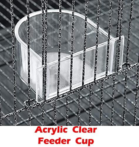 1/2/3-Combo Stacker Center Divided Breeder Breeding Bird Flight Double Rolling Cage Side Nesting Box Doors for Aviaries Canaries Cockatiels Lovebirds Finches Budgies Small Parrots