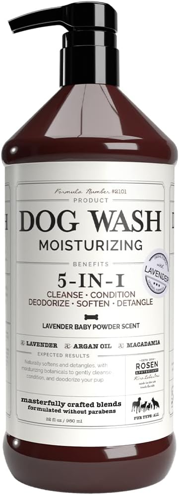 5-in-1 Dog Wash Moisturizing Lavender Shampoo, by Kira Labs 960ml/32fl