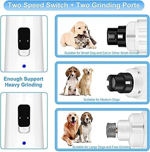 Pet Nail Grinder for Small-Breed Canines: Dog Nail Trimmer with Speed Adjustment, Safe Dog Nail Clippers, Automatic Dog Nail Trimmer, and Quiet Cat Nail File in All-Inclusive Durable Chassis